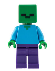 Fototapeta premium Dortmund - Deutschland 4. Juli 2023 Lego Minifigure Minecraft Zombie