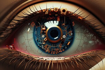 Discover mesmerizing AI eye retina art that transcends creativity boundaries, capturing intricate details and symbolic interpretations - Generative AI