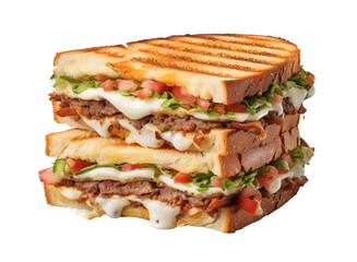 Naklejka premium Beirute sandwich on transparent background. Generative AI.