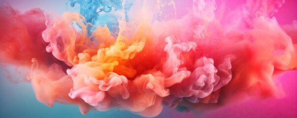 Colorful ink in water. Abstract background for your design. Mixed media