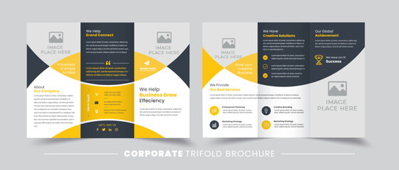 Sophisticated Business Solutions - Executive Trifold Presentation | Corporate Folding Pamphlet Template | Fully Customizable