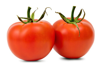 Ripe fresh organic tomatoes, isolated on transparent background	