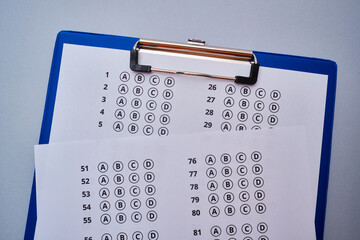 Admission test. Examination form. Choosing the correct answer. A sheet of paper with a test task....