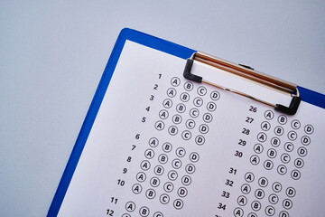 Admission test. Examination form. Choosing the correct answer. A sheet of paper with a test task....