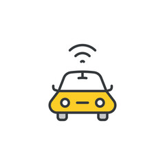 Smart Car icon design with white background stock illustration