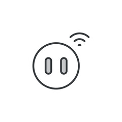 Smart Switch icon design with white background stock illustration