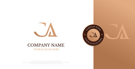 Initial CA Logo Design Vector 