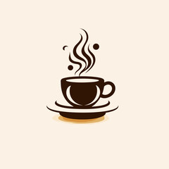 Coffee cup vector logo design,Premium coffee shop logo. Cafe mug icon,
