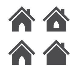 Home icon collection. Homepage symbol for website, House icons set. home symbols collection in flat style isolated. Real estate symbol. Vector illustration