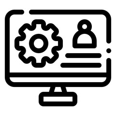 Service Icon. Digital marketing concept. Outline icon