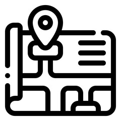 Map Icon. Digital marketing concept. Outline icon