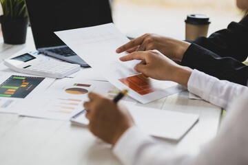 The financial advisor meeting is discussing the audit and budget analysis. Discussions on analyzing numbers, business reports and project budget management.