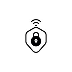Security icon design with white background stock illustration