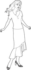 Drawing of a beautiful woman