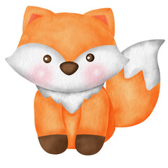Watercolor Fox Clipart: Cute Animal Illustrations for Art and Design