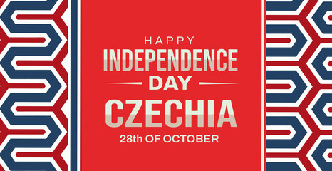 Happy Independence Day of Czechia background. 28th of october Czechia independence day wallpaper