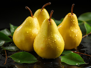Fototapeta na wymiar Ripe and picked pears. Ready to be eaten as it is or made into a cooking ingredient.