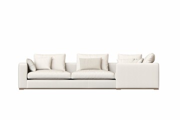 sofa isolated on white background, interior furniture, 3D illustration, cg render