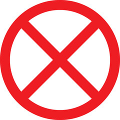 Stop icon. Stop vector icon. Cancel flat icon.