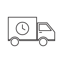 delivery car icon design line vector