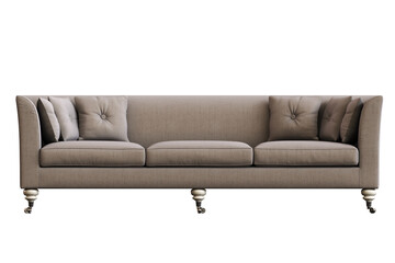 sofa isolate on a transparent background, interior furniture, 3D illustration, cg render
