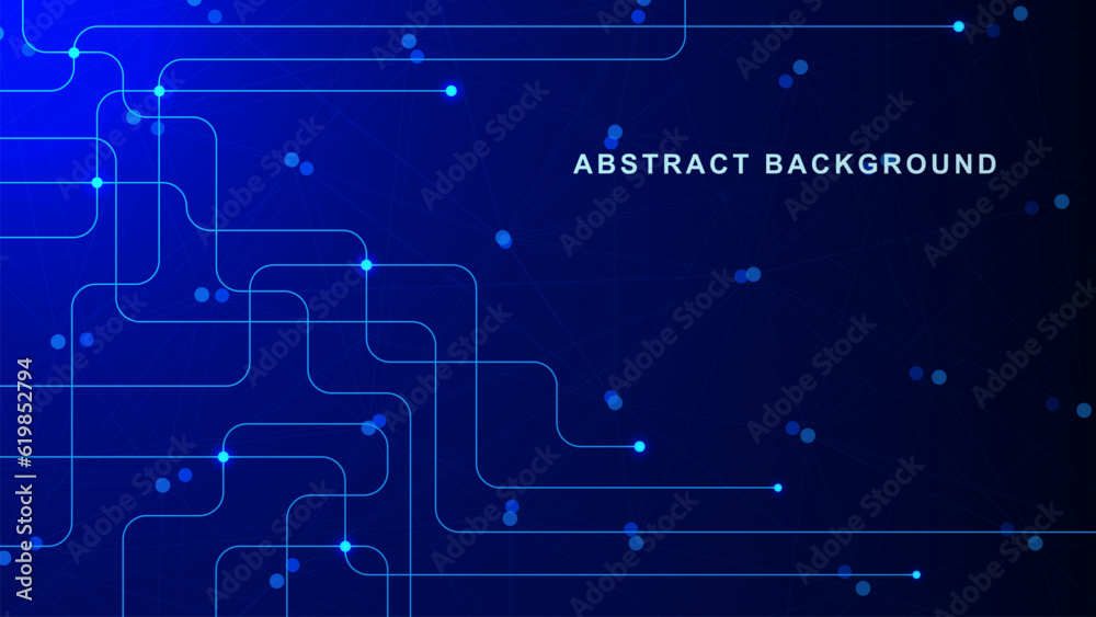 Poster abstract futuristic technology with dots and lines connect. big data visualization, network connecti
