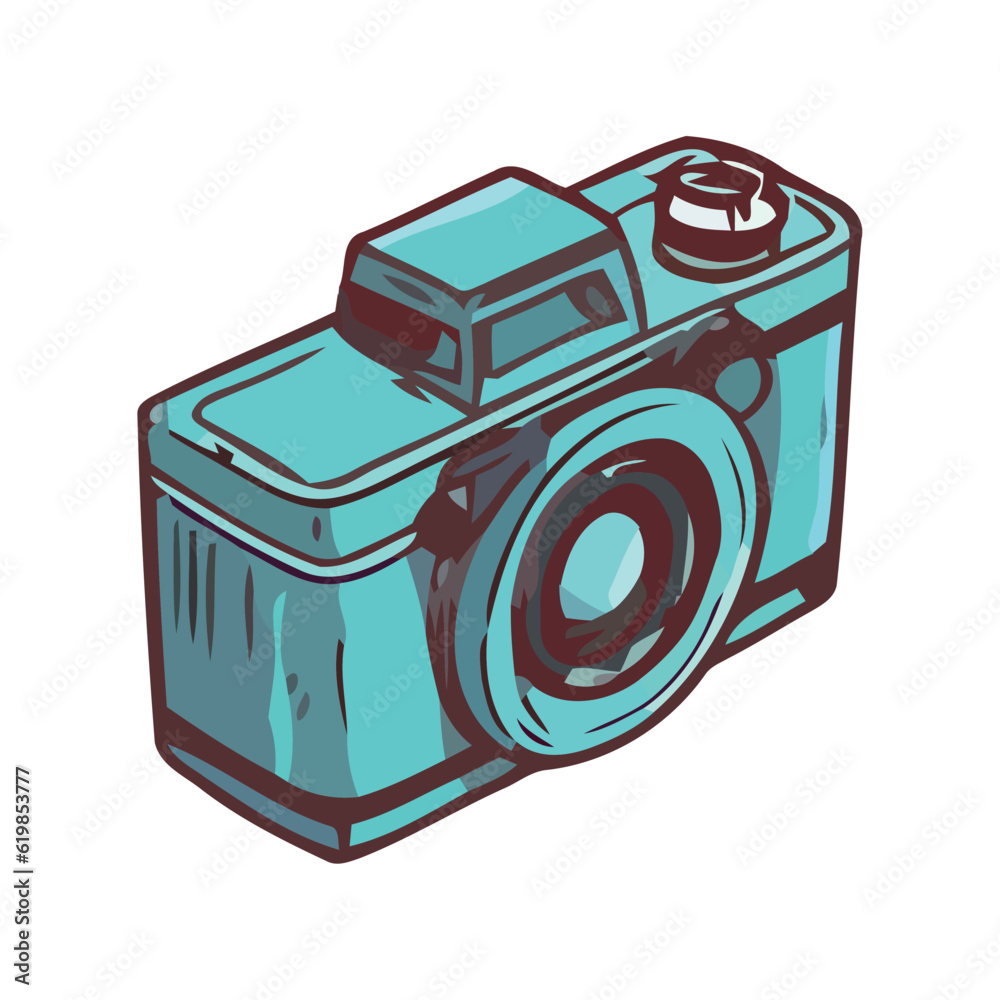 Sticker Antique camera symbolizes creativity