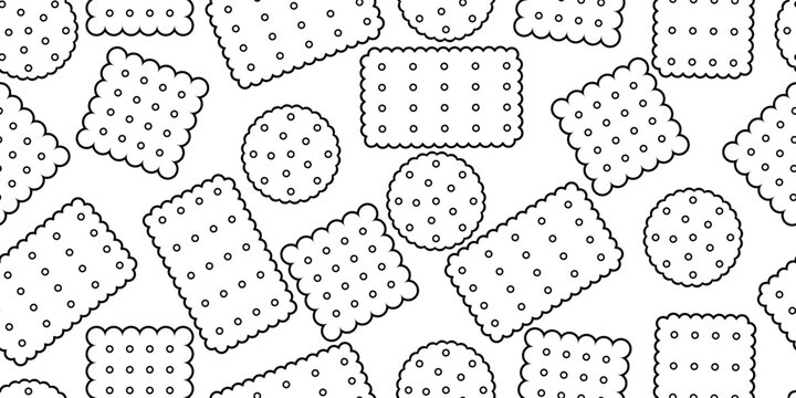 black white biscuit seamless pattern