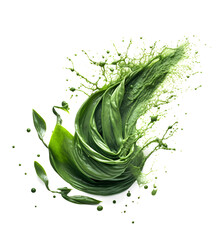 Spirulina splashed with drops