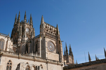 Fototapeta na wymiar Exterior view of the Cathedral of Burgos