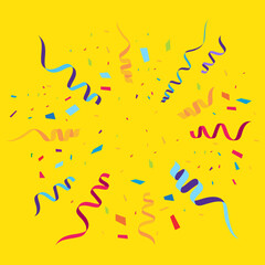 Confetti explosion or confetti pattern, vector for celebration,  party background, birthday banner, anniversary, Christmas, holiday, national holidays, 
new year, carnival, card, ads & social media