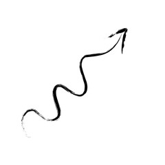 Arrow png, paint brush strokes arrow Illustration 