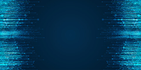 Naklejka premium Technology background. Big data visualization concept