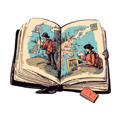 adventure and exploration book with people