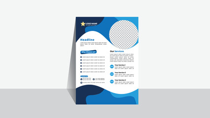 Modern Creative Professional a4 flyer design vector template.