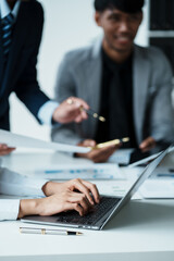 Business Consulting meeting working and brainstorming new business project finance investment concept.