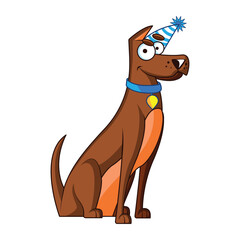 Vector Cartoon Great Danes Character isolated illustration