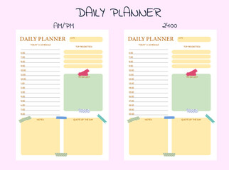 planners and to do list with home doodle decor illustrations. Template for agenda, schedule, planners, checklists, notebooks, cards and other stationery
