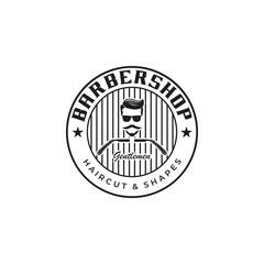 Barbershop logo design, vector illustration.
