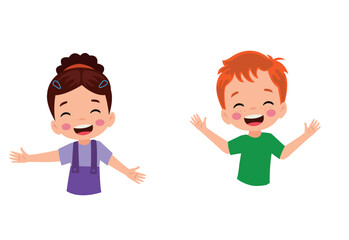 Vector Illustration Of Children Playing