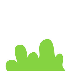 Abstract Cartoon Bushes Grass