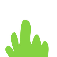 Abstract Cartoon Bushes Grass