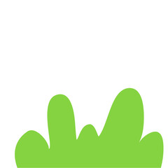 Abstract Cartoon Bushes Grass