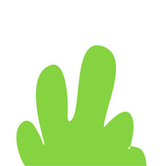 Abstract Cartoon Bushes Grass