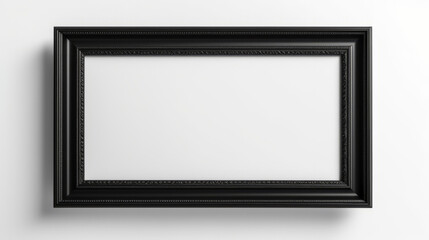 Obraz premium Black picture frame isolated on a white blank background