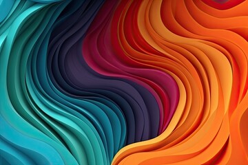 Abstract colorful paper cut background and wallpaper. Generative AI