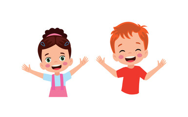 Vector Illustration Of Children Playing