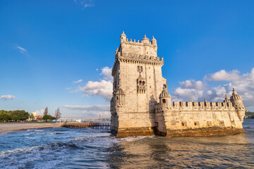 Obraz premium Lisbon Portugal, city skyline at Belem Tower