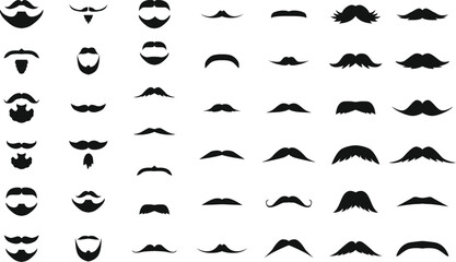 moustache set vector