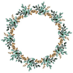 Fototapeta premium wreath of flowers